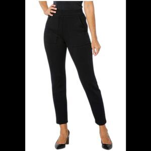 WynneLayers Women's Lightweight Scuba Knit Narrow Leg Pant Black - Regular